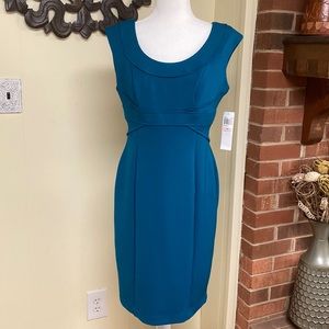 Maggy London peacock blue dress NWT